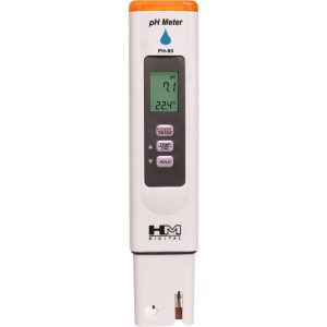 HM Digital PH-80 handheld pH and temperature meter for hydroponics, propagation, aquariums, and water quality testing.