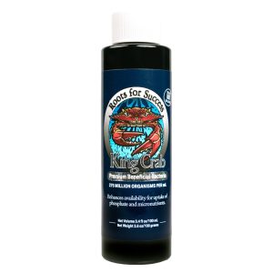 Plant Success King Crab 4 oz beneficial bacteria root enhancer for improving phosphorus availability and promoting healthy root growth in soil and hydroponic gardens.